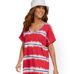 NY&C V-Neck Perfect Tee Dress- XS (runs larger)